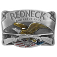 Redneck with Rifles Enameled Belt Buckle